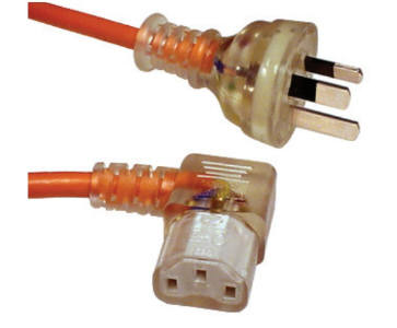 PC-C13RA-AUS-ORG-2M  AC CABLE MED C13 2M RA